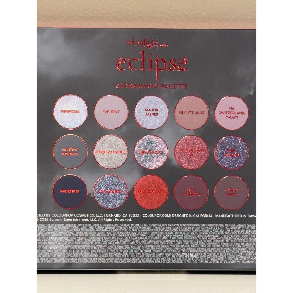 The Twilight Saga: Eclipse‎ x ColourPop Eyeshadow Make Up Palette NEW